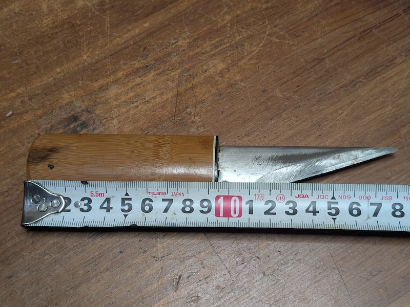 1980s Japanese Bamboo Carving Tool Signed Steel w Saya Auction JP
