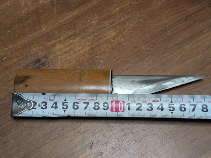 1980s Japanese Bamboo Carving Tool Signed Steel w Saya Auction JP
