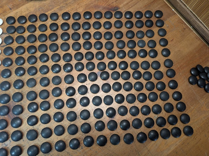 Vintage Japanese Go Stones Set 180 Black & White Igo Game Pieces