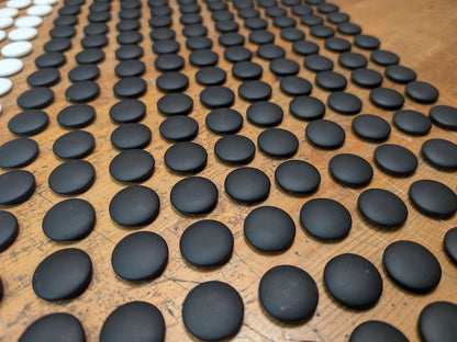 Japanese Go Stones Set White Glass/Resin Black Natchi Shells Auction (No Board)