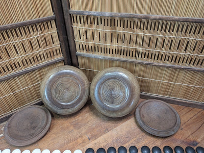 Vintage Japanese Go Stones Set 180 Black & White Igo Game Pieces