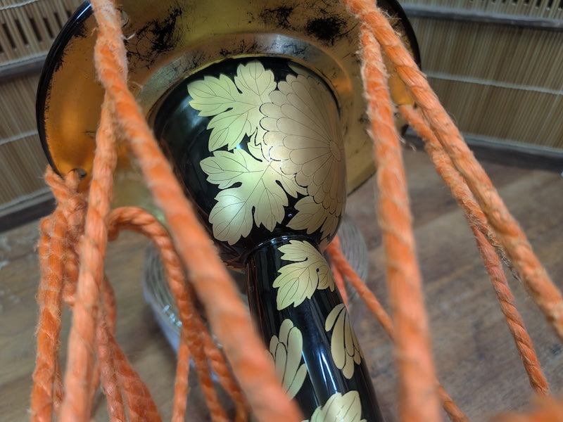 Japanese Kotsuzumi Drum Lacquer Maki-e Boxed Classical Instrument Auction JP