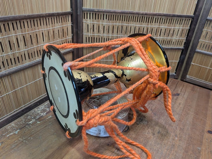 Japanese Kotsuzumi Drum Lacquer Maki-e Boxed Classical Instrument Auction JP
