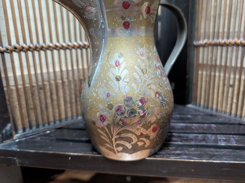 Antique Arabic Brass Dallah Coffee Pot – Rare Middle Eastern Islamic Teapot