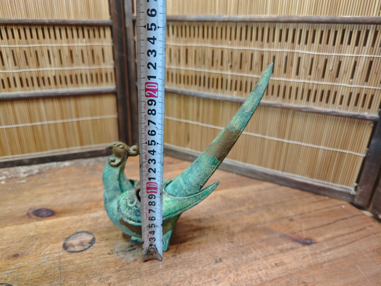 Antique Japanese 1940s Cast Iron Pheasant Koro Incense Burner Rare Art