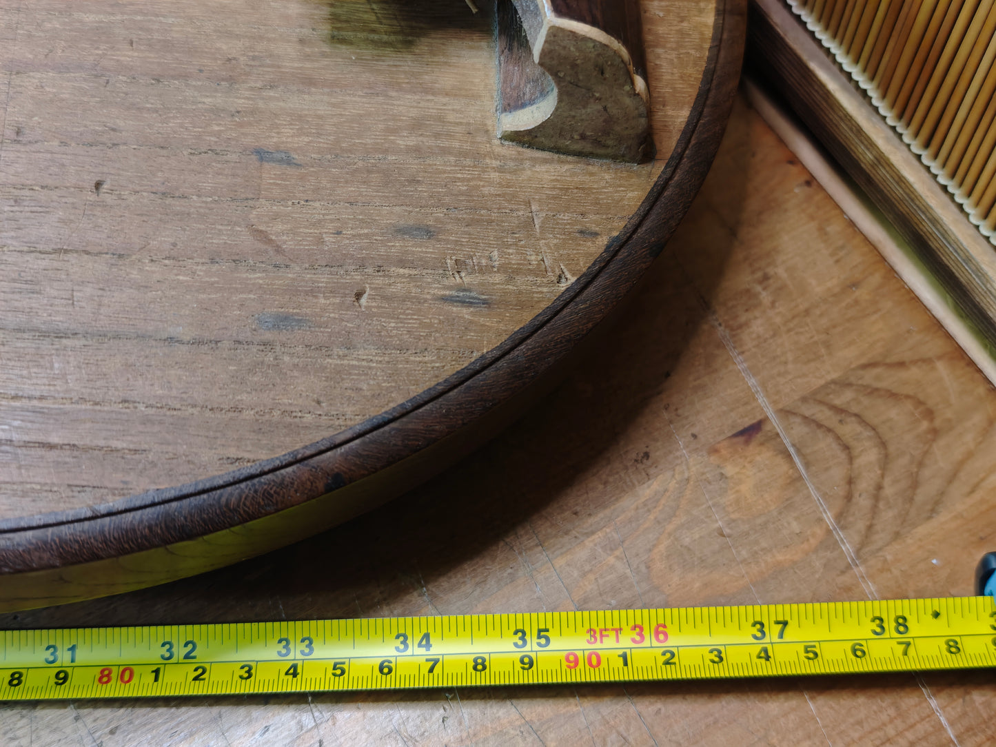 1800s Antique Japanese Biwa Lute Edo Era Wood Instrument Rare Authentic