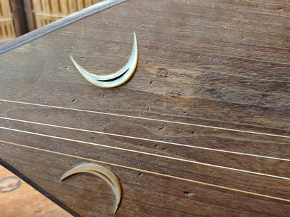 1800s Antique Japanese Biwa Lute Edo Era Wood Instrument Rare Authentic