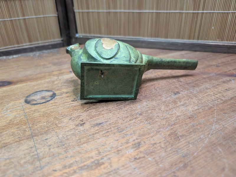 Antique Japanese Bronze Incense Burner Meiji Pheasant Koro Censer Rare