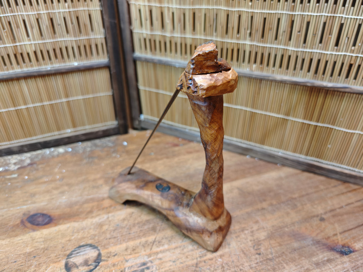 Antique Japanese Copper Kogai Hairpin Edo-Meiji Era Samurai Ornament