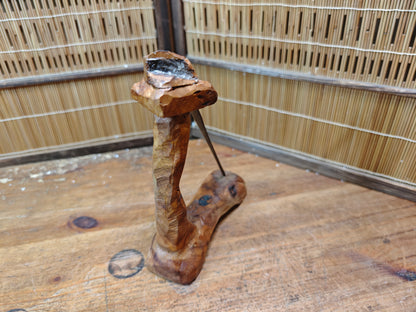 Antique Japanese Copper Kogai Hairpin Edo-Meiji Era Samurai Ornament