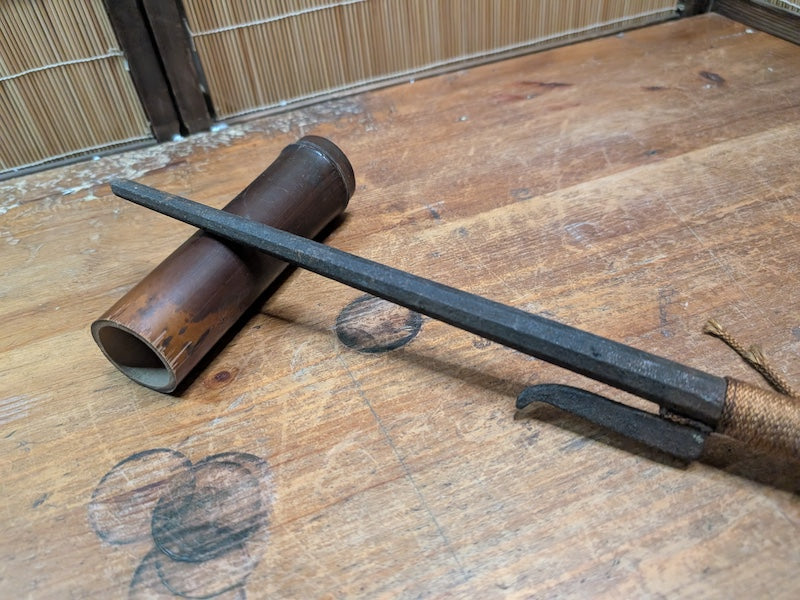 Antique Japanese Edo Jutte Iron Police Truncheon 1800s Samurai Artifact