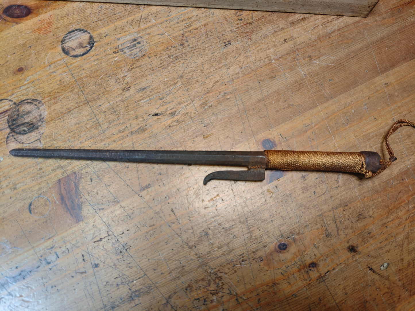 Antique Japanese Edo Jutte Iron Police Truncheon 1800s Samurai Artifact