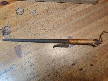 Antique Japanese Edo Jutte Iron Police Truncheon 1800s Samurai Artifact