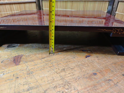 Antique Japanese Kadai Bonsai Table Meiji Era Wood Stand Lacquer Rare