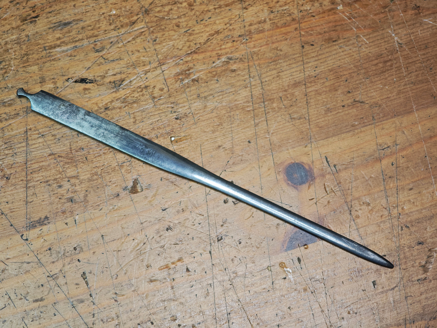1800s Antique Japanese Kogai Hairpin Edo Samurai Artifact Signed Muneyoshi