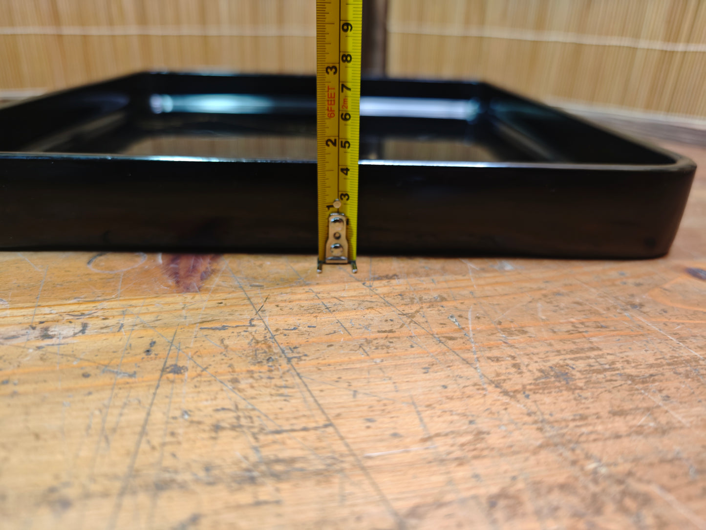 Antique Japanese Meiji Era Obon Tray Lacquer Wood Serving Tray Japan