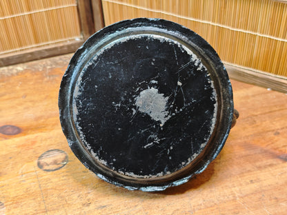 Antique Japanese Nambu Tetsubin Cast Iron Kettle Mouse Motif Signed Rare