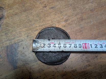 Antique Japanese Samurai Tsuba 1800s Hand Engraved Sword Guard