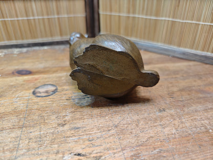 Antique Japanese Steel Rabbit Statue Folk Art Sculpture Decor
