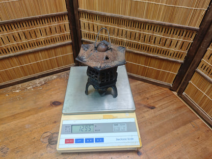 Antique Japanese Steel Toro Lantern Early 1900s Garden Decor Rare