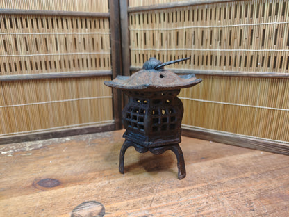 Antique Japanese Steel Toro Lantern Early 1900s Garden Decor Rare