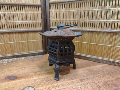 Antique Japanese Steel Toro Lantern Early 1900s Garden Decor Rare
