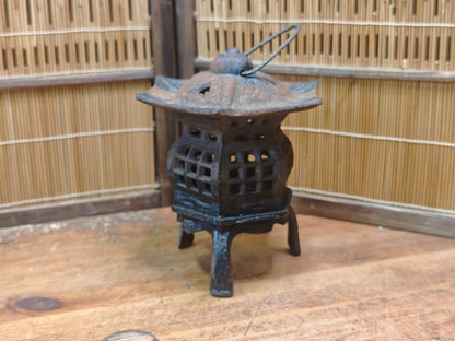 Antique Japanese Steel Toro Lantern Early 1900s Garden Decor Rare