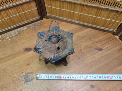 Antique Japanese Steel Toro Lantern Early 1900s Garden Decor Rare