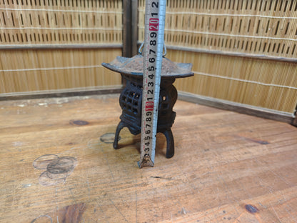 Antique Japanese Steel Toro Lantern Early 1900s Garden Decor Rare