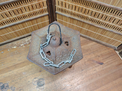 Antique Japanese Toro Lantern Early 1900s Steel Garden Lantern Decor