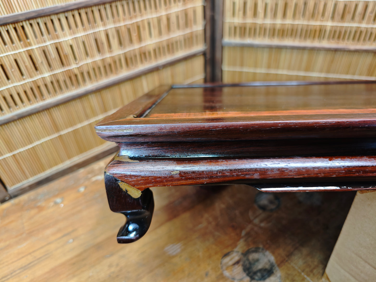 Antique Japanese Wooden Table Edo Meiji Era Refurbished Signed Table Auction JP