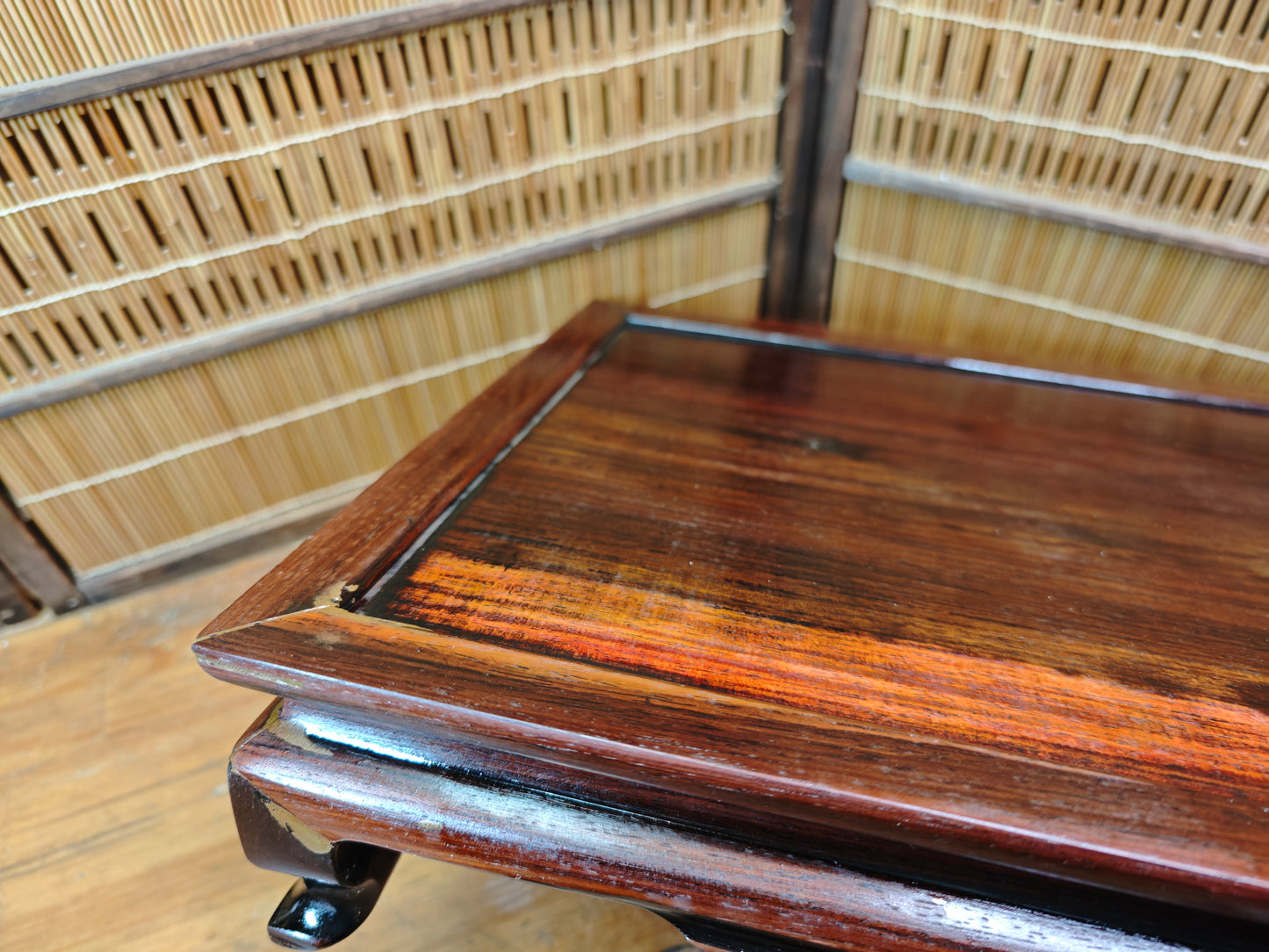 Antique Japanese Wooden Table Edo Meiji Era Refurbished Signed Table Auction JP