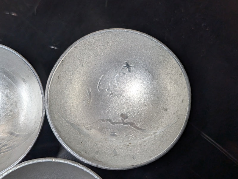 1940s Japanese Tin Sakazuki Set Signed Ceremonial Sake Cups with Box