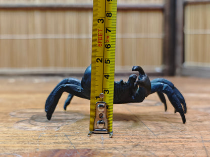 Authentic Japanese Bronze Crab Sculpture Antique Kani Statue Decor