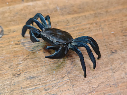 Authentic Japanese Bronze Crab Sculpture Antique Kani Statue Decor