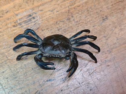 Authentic Japanese Bronze Crab Sculpture Antique Kani Statue Decor