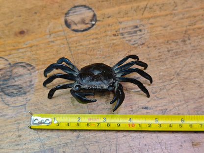 Authentic Japanese Bronze Crab Sculpture Antique Kani Statue Decor