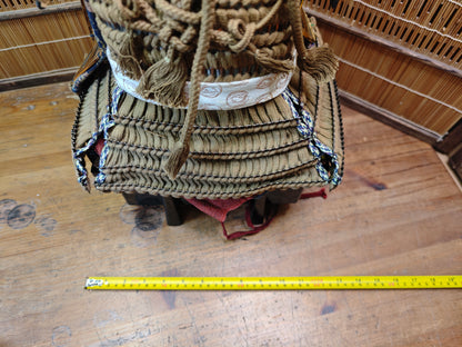 Authentic Japanese Kabuto Yoroi Armor Large Display w/ Wood Box
