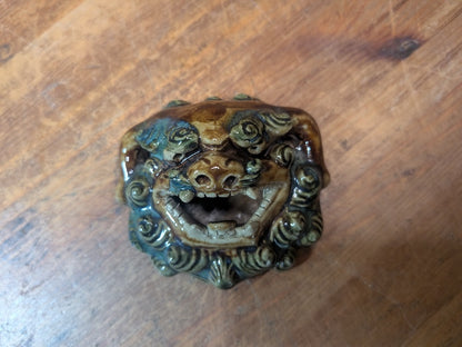 Japanese Vintage 1950s Shisa Wall Hanging Shigaraki Ware Okinawa Auction JP