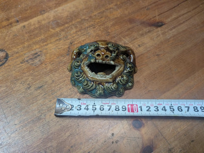 Japanese Vintage 1950s Shisa Wall Hanging Shigaraki Ware Okinawa Auction JP
