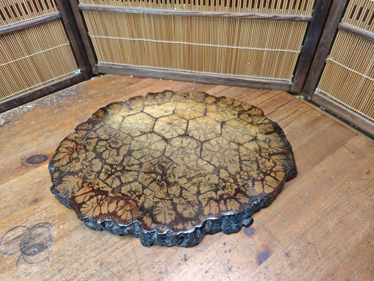 Authentic 1970s Japanese Kikuka Moku Bonsai Kadai Chrysanthemum Burl