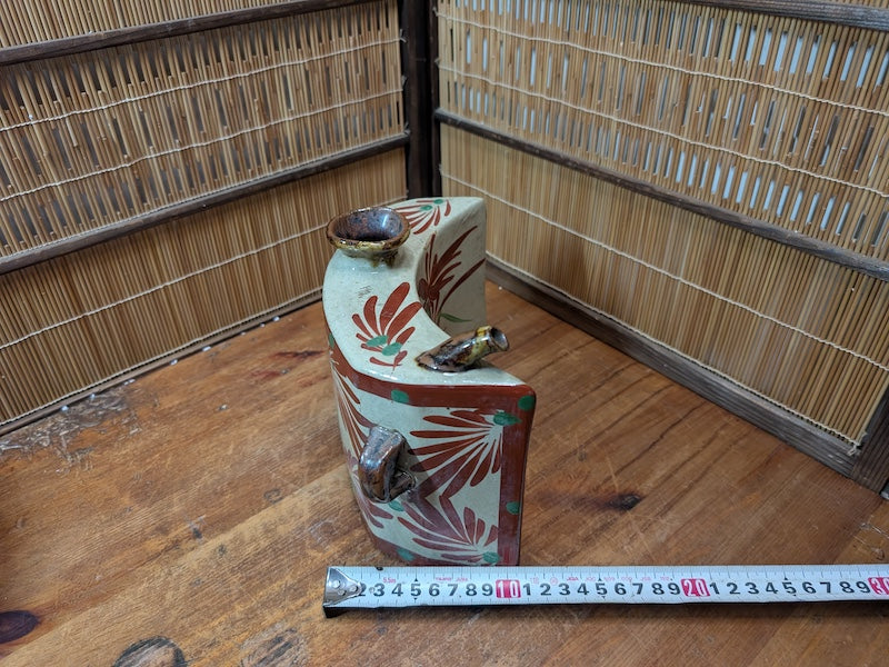 Japanese Vintage Tsuboya Yaki Pottery Bottle Vase Okinawa Ceramic