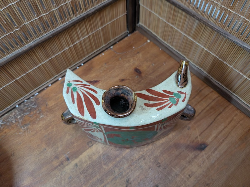 Japanese Vintage Tsuboya Yaki Pottery Bottle Vase Okinawa Ceramic