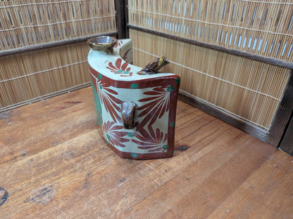 Japanese Vintage Tsuboya Yaki Pottery Bottle Vase Okinawa Ceramic