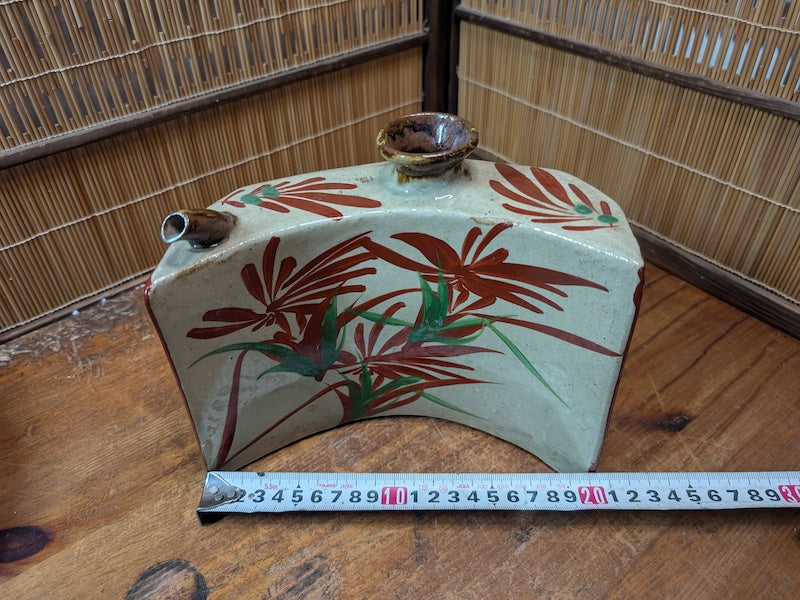 Japanese Vintage Tsuboya Yaki Pottery Bottle Vase Okinawa Ceramic