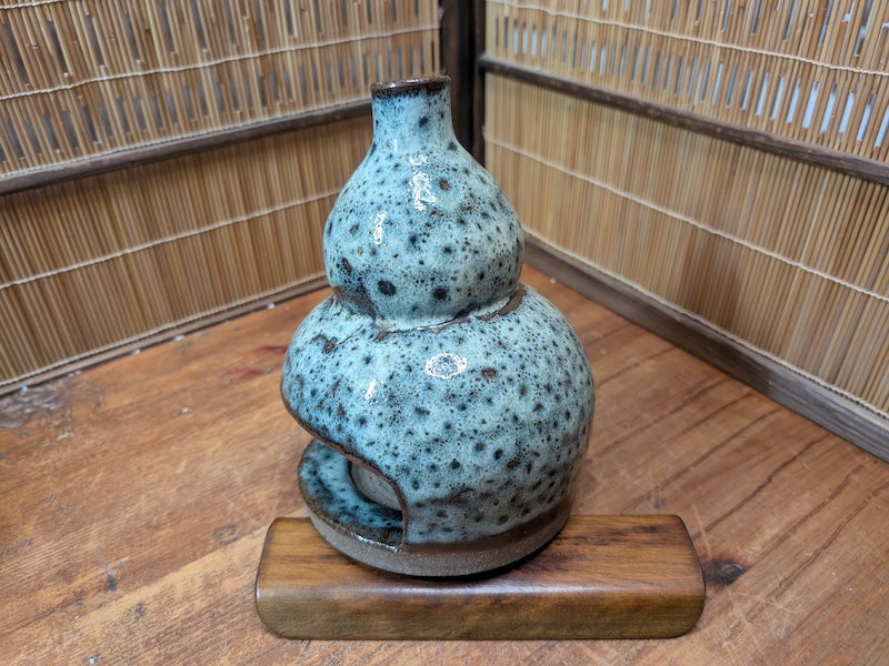 Japanese Vintage 1980s Katori Senko Holder Hyotan Gourd Pottery Japan Auction