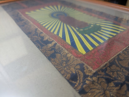 1929 Japanese Buddhist Kakejiku Scroll Framed Antique Hanging Art