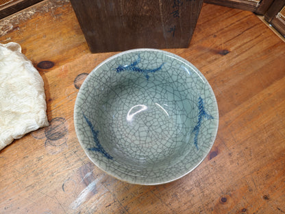 Authentic Japanese Antique Obori Soma-yaki Bowl w/Original Signed Box