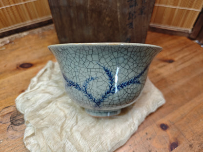 Authentic Japanese Antique Obori Soma-yaki Bowl w/Original Signed Box