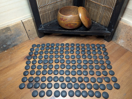 Japanese vintage Go game high grade Natchi shell original wooden bowl Made in Japan